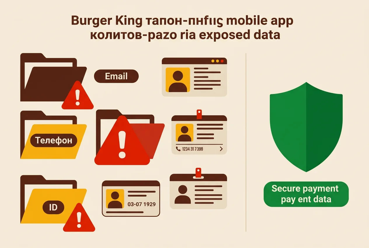 Инфографика состава утекших данных пользователей приложения Burger King в Японии