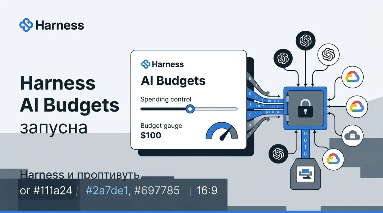 Иллюстрация системы контроля расходов Harness AI Budgets на облачные нейросети