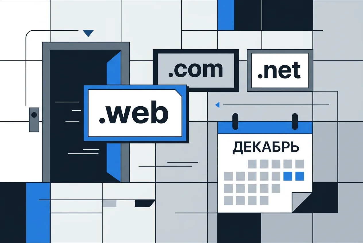 Иллюстрация запуска новой доменной зоны .web компанией Verisign