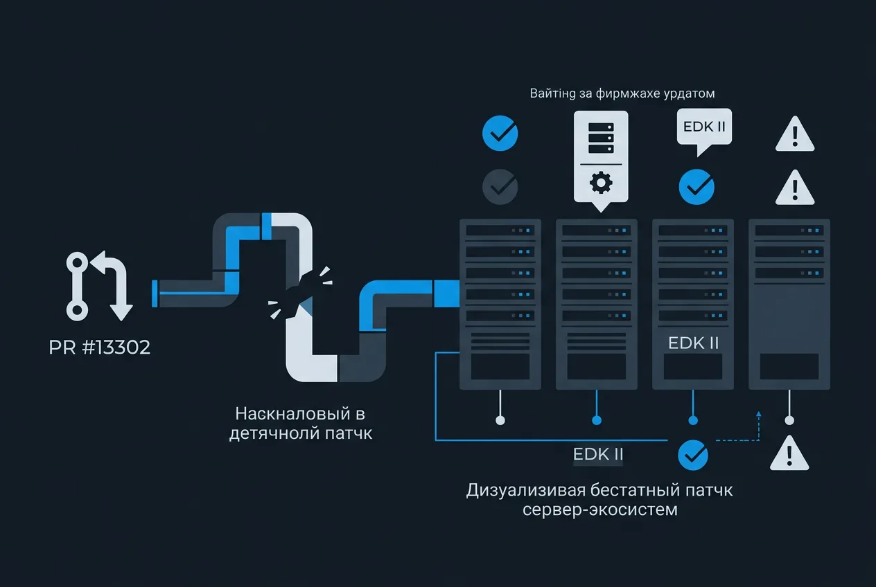 Инфографика статуса патча EDK II и обновления серверных систем