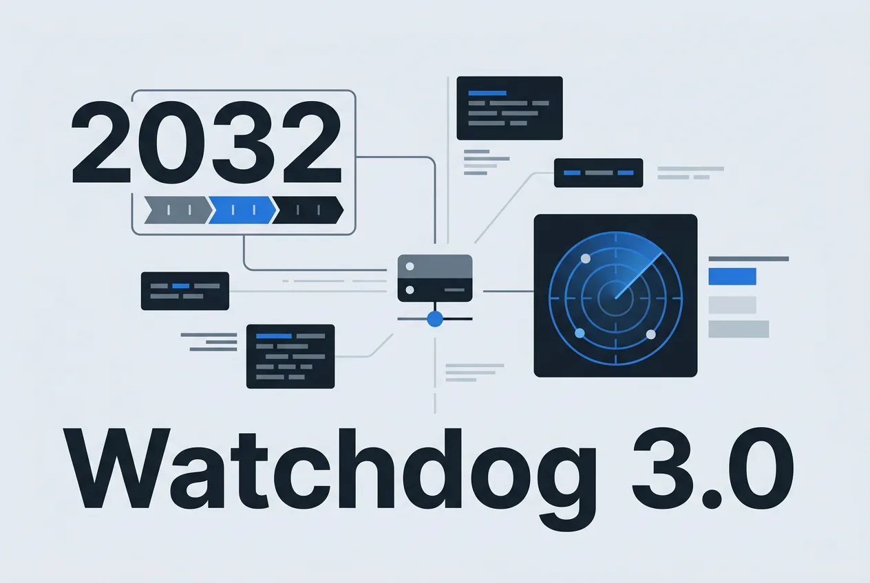 Инфографика поддержки CloudLinux 9 до 2032 года и модуля Watchdog 3.0 в Plesk