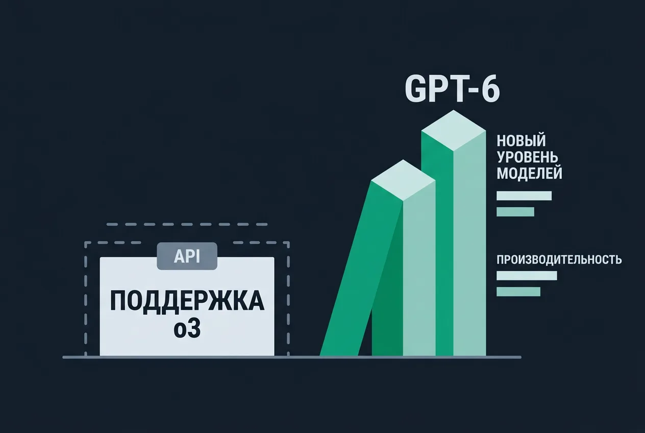 Схема перехода OpenAI от поддержки API модели o3 к линейке моделей GPT-6.