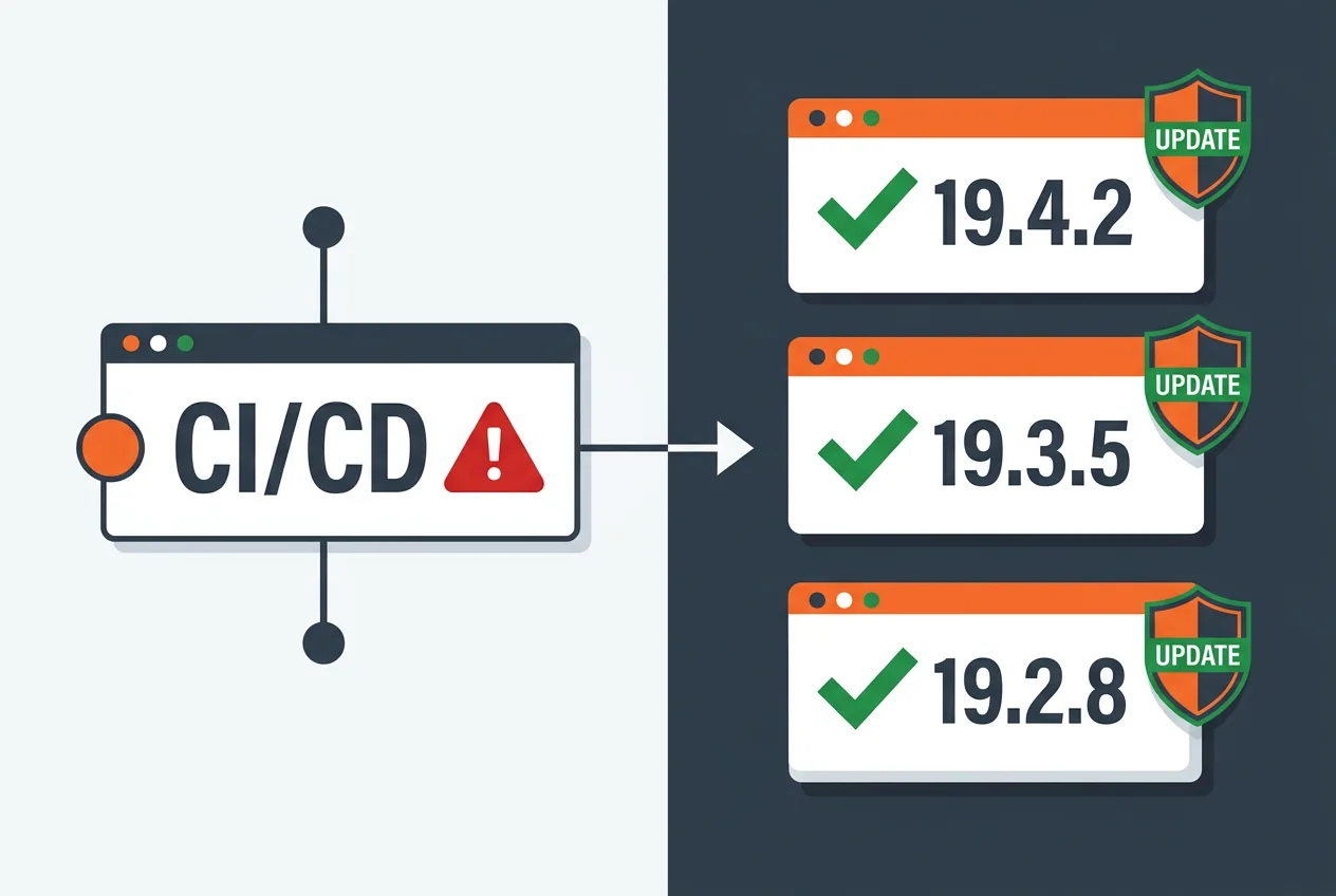 Инфографика версий обновления GitLab для защиты от RCE-уязвимости в CI/CD