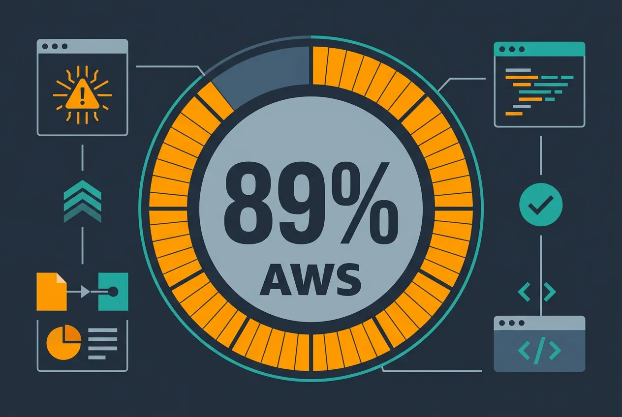 Инфографика эффективности AWS Continuum: показатель 89% успешных исправлений кода